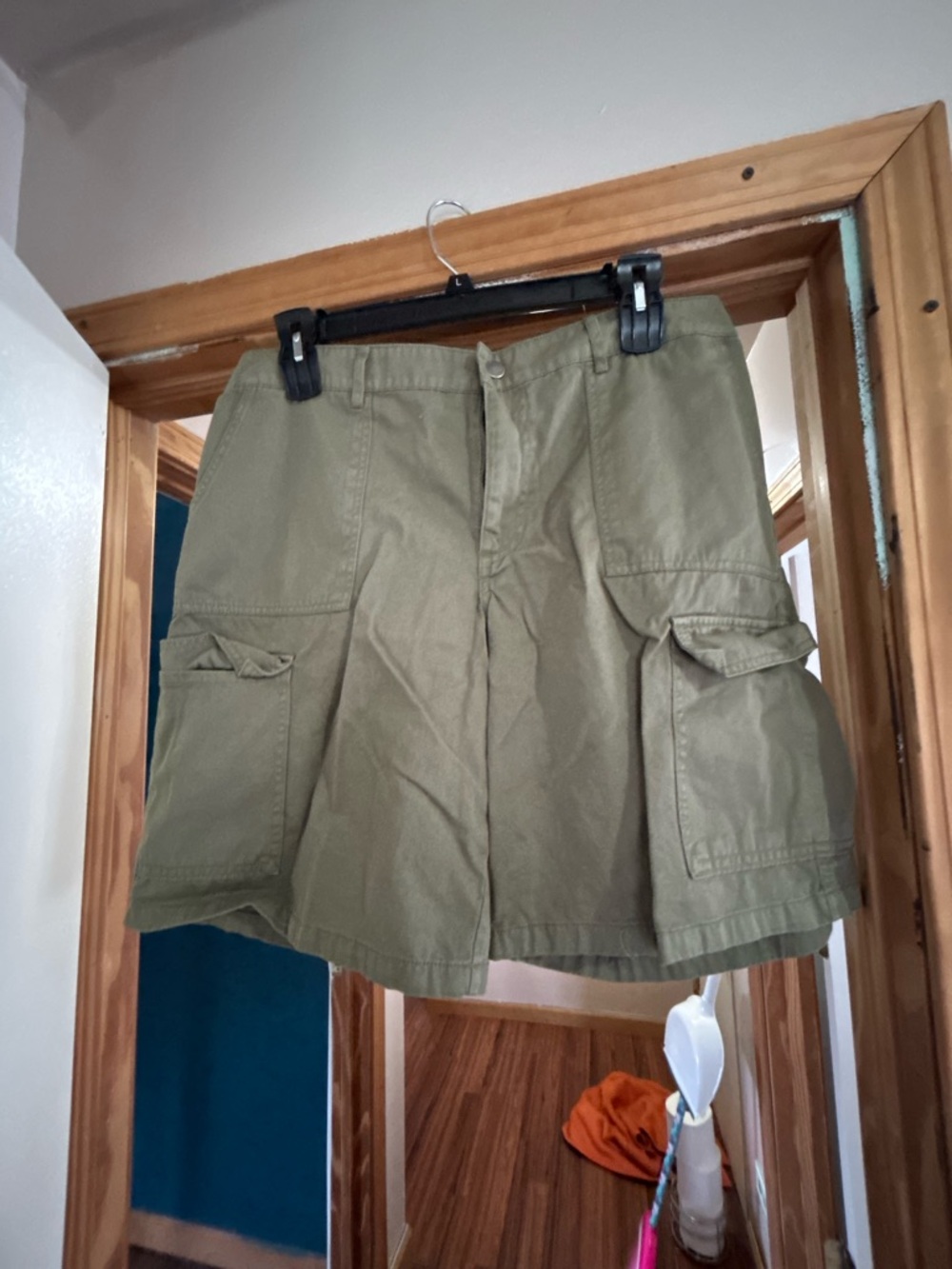 wild fable Olive Green Cargo Shorts with Flap Pockets